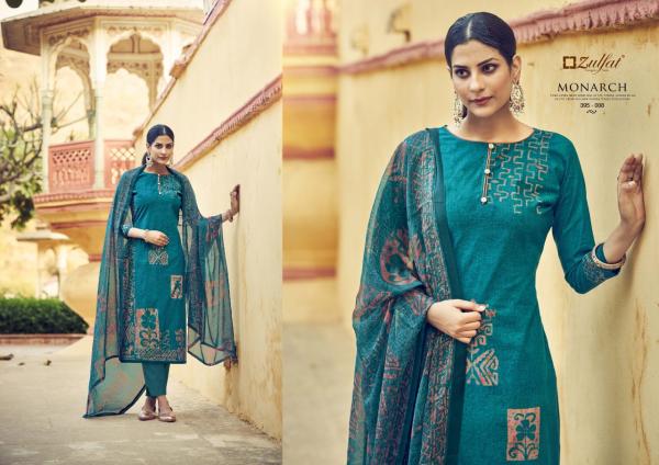 Zulfat Monarch Designer Embroidery Festive Dress Materials